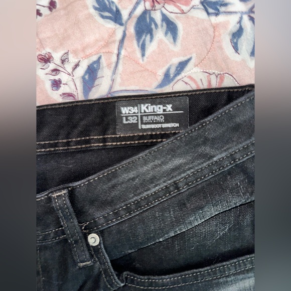 Buffalo David Bitton Black Straight Leg Jeans - Picture 5 of 8